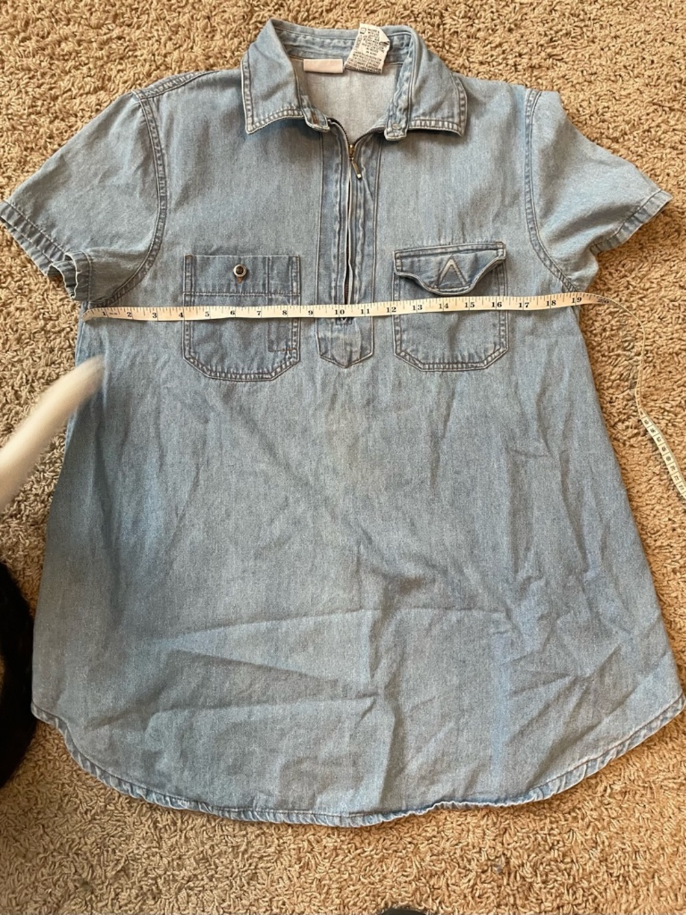 Announcement Maternity Woman’s Denim Shirt in SZ S in gently used condition